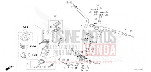 TUYAU DE GUIDON Z125MAS de 2025